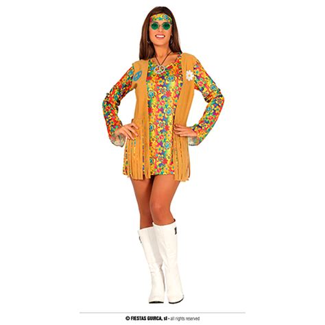 Disfraz De Hippie Vestido Largo Para Mujer Ubicaciondepersonascdmx