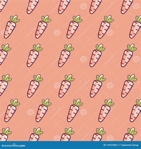 Carrots Pattern Background Stock Vector Illustration Of Delicious