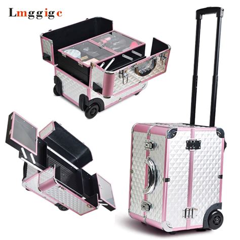 Makeup Artist Box Rolling Cosmetic Bagswheel Make Up Casecabin Nails