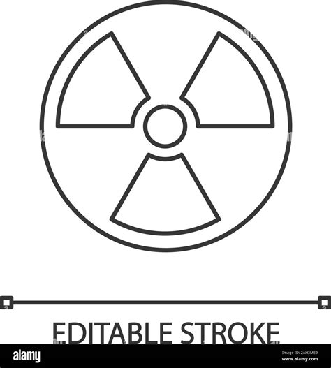 Nuclear Energy Linear Icon Atomic Power Thin Line Illustration