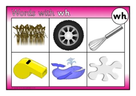 Word List Words Beginning with 'wh'  SparkleBox