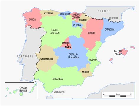 Explore all regions of spain with maps by rough guides. Political Map Of Spain - Map Of Spain Countries, HD Png ...