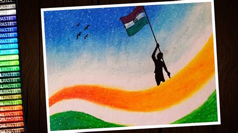 Republic Day Drawing Step By Step For Beginners With Oil Pastel Step By