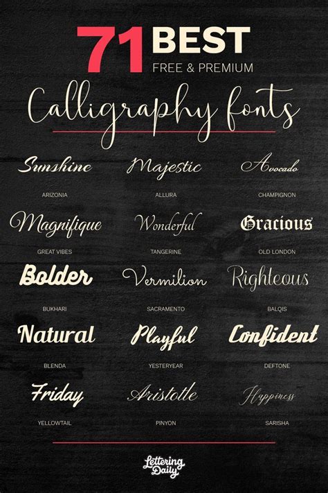 71 Of The Best Calligraphy Fonts Free And Premium Free Calligraphy