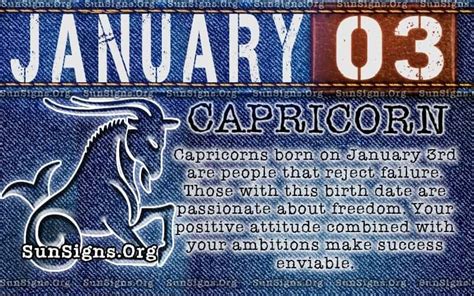 January 3 Birthday Horoscope Personality | Sun Signs