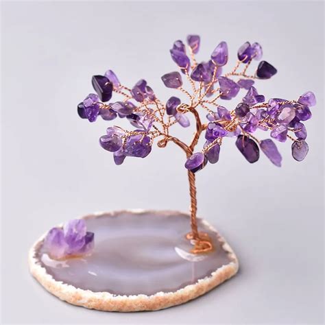 Crystal Tree With Agate Slice Various Free Delivery