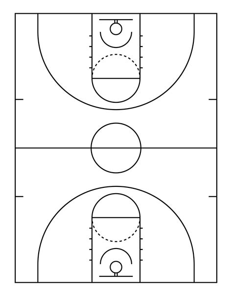 Basketball Court Diagram 30769583 Vector Art At Vecteezy