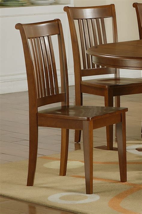 Set Of 8 Portland Chairs With Plain Wood Seat In Saddle Brown Sku Pc