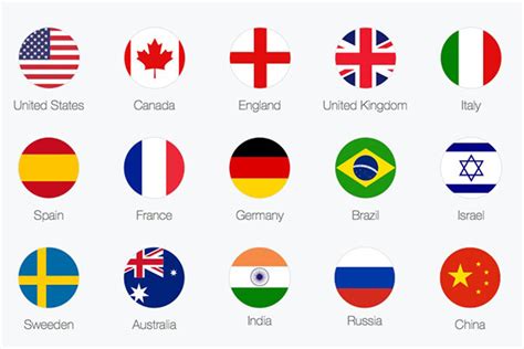 International Flag Circles Sketch Freebie