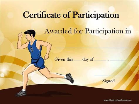 Fun Run Certificate Template