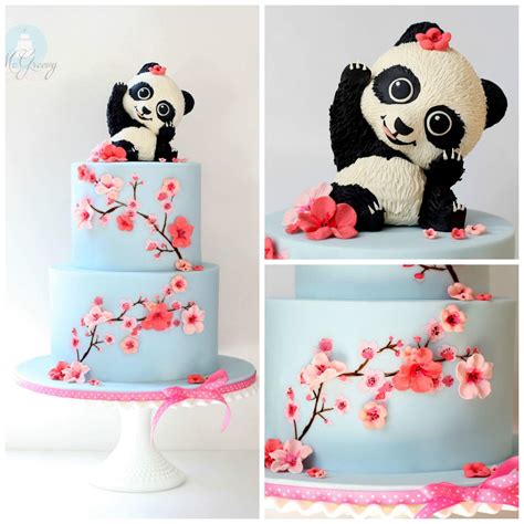 Panda Cake By McGreevy Cakes Panda Birthday Cake Panda Bear Cake
