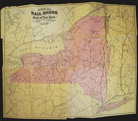 New York State Railroad Map 1875