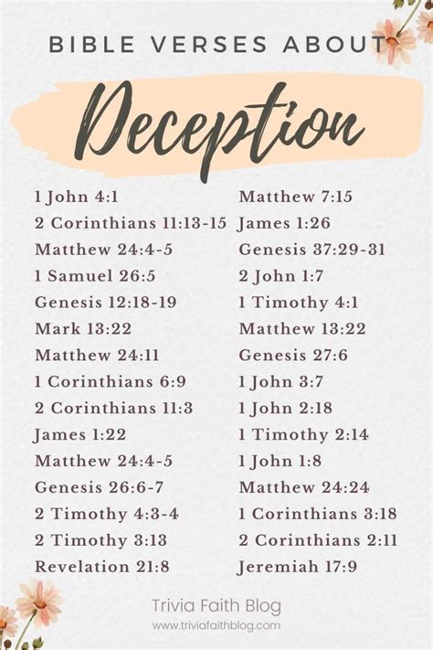40 Bible Verses About Deception