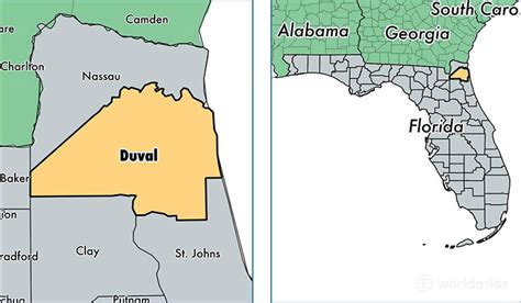 Duval County Zip Code Map