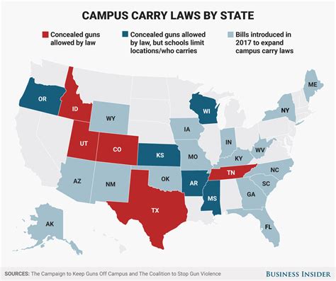 10 States Allow Guns On College Campuses And 16 More Are Considering It