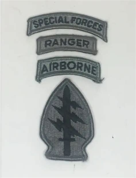 Us Army Special Forces Command Acu Ssi Patch W Airborne Ranger And Sf