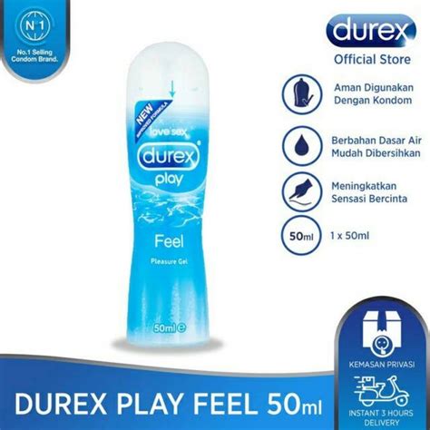 jual durex play feel lubricants 100 ml cairan pelumas seks sex bercinta pria and wanita gel ukuran