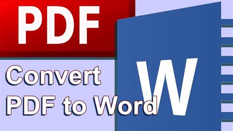 Convert Pdf To Editable Word Convert Pdf To Word Online Youtube