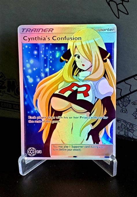Custom Fan Made Orica Pokemon Card Cynthias Confusion Etsy