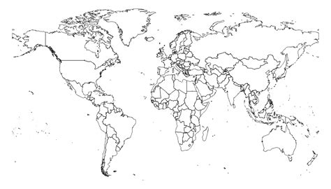 Representing a round earth on a flat map requires some distortion of the geographic features no matter how the map is done. 7 Best Blank World Maps Printable - printablee.com