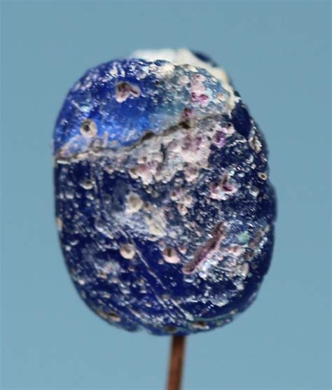 Egyptian Blue Glass Scarab