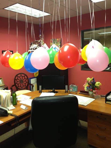 Ideas To Decorate Office Desk For Birthday Office Birthday Office Party Decorations Office