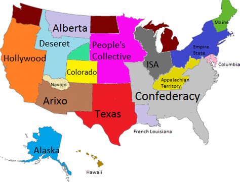 Disunited States Of America Map Printable Map