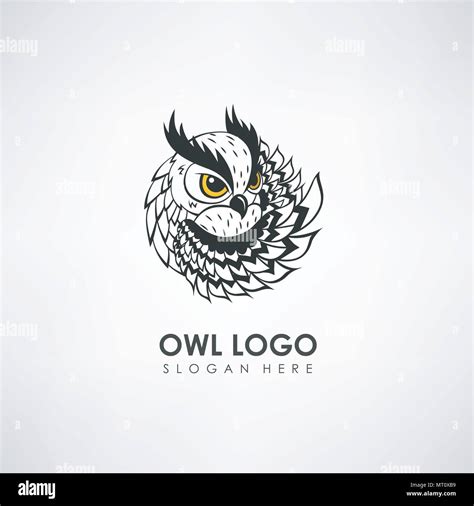 Owl Concept Logo Template Label For Company Or Organization Vector