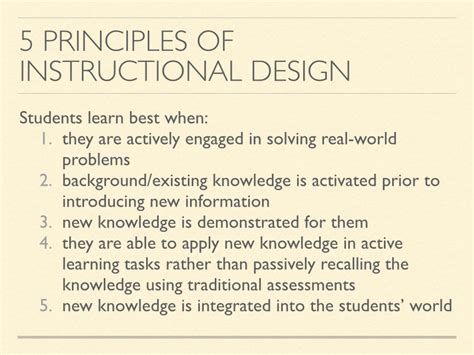 5 Principles Of Instructional Design Tutorial Sophia Learning