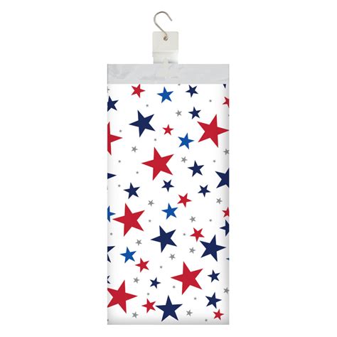 Patriotic Red White And Blue Stars Paper Table Cover The Party Darling