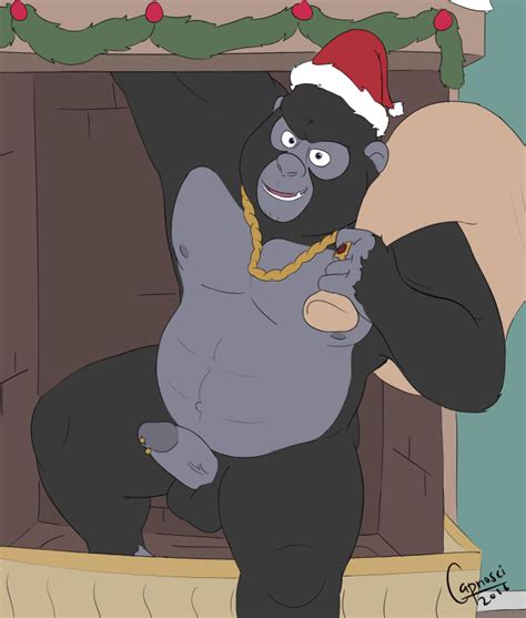 Rule 34 2016 Anthro Ape Balls Big Daddy Christmas Erection Fur