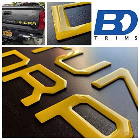 Bdtrims Domed Tailgate Letters Inserts Fits 2014 2019 Tundra Models