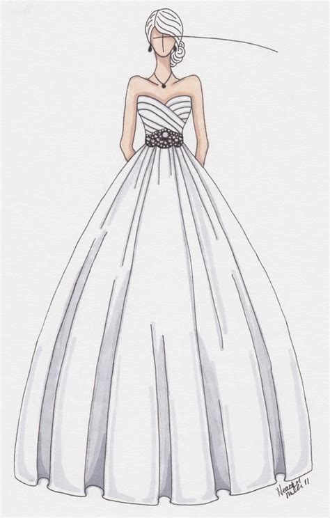 Fall 2013 wedding dress sneak peek: custom wedding gown illustration