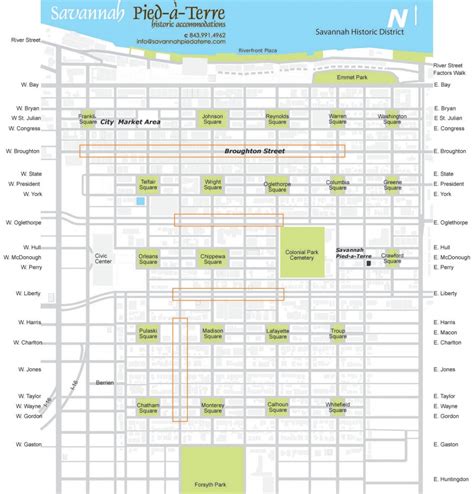 Printable Map Of Savannah Ga Historic District Printable Maps