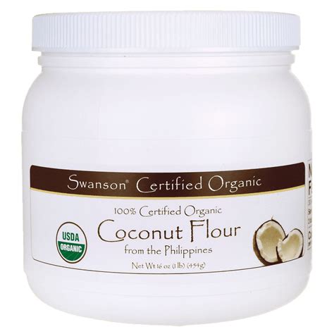 Swanson Certified Organic Coconut Flour Oz Pwdr Walmart Com
