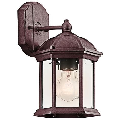 Kichler Outdoor Wall Light With Clear Glass In Tannery Bronze Finish