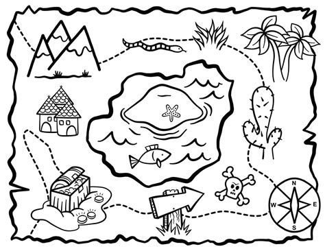 Treasure X Colouring Pages Clip Art Library