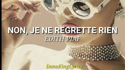 Non Je Ne Regrette Ríen Edith Piaf [letra Español] Youtube