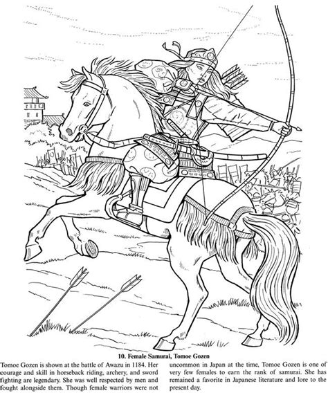 Female Samurai Warrior Coloring Page Coloring Pages Coloring Book
