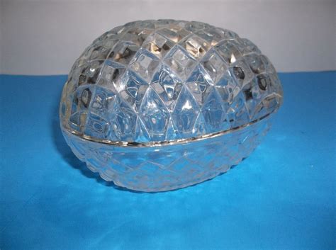 Vintage Crystal Egg Trinket Box 6 Trinket Boxes Vintage Crystal