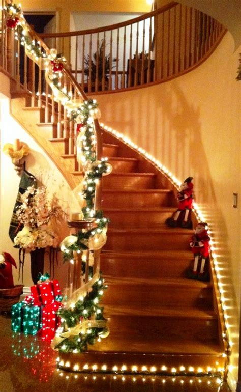 20 Christmas Decorations For Stairs Kiddonames