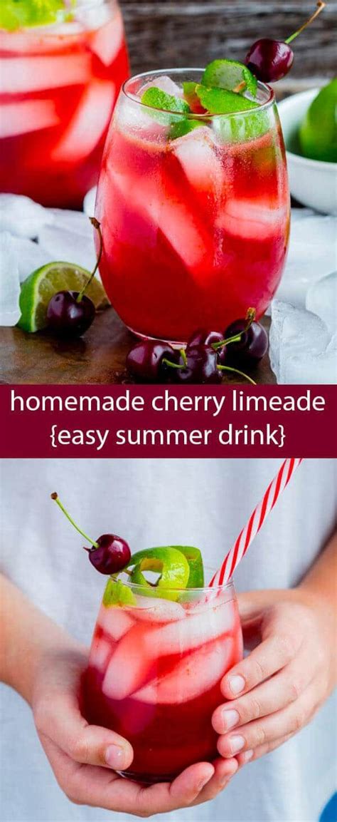 How To Make Homemade Cherry Limeade With Real Cherries And Limes The