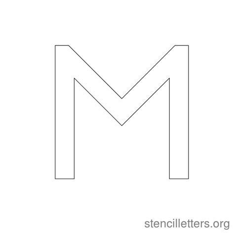 Letter M Stencil Font