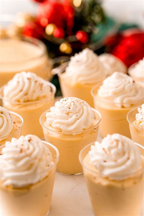 Eggnog Pudding Shots With Rum Sugar And Soul