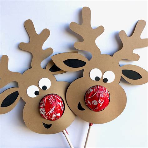 Rudolph The Red Nosed Reindeer Lollipop Svg And Pdf File Etsy Canada