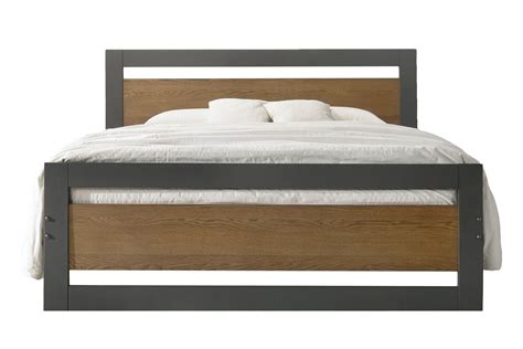 Alexis Bed Frame Double 4ft6 Ash Charcoal And Wood Ireland