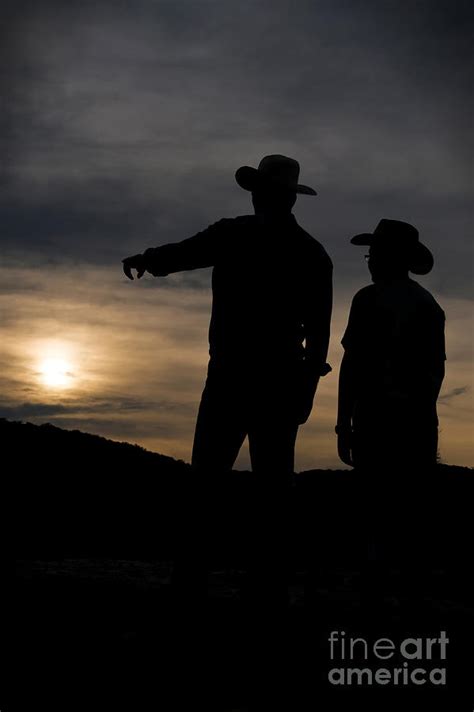 Cowboy Father And Son Silhouette Photograph By Andre Babiak Fine Art