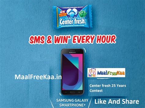 Center Fresh 25 Years Contest Win Samsung Galaxy J4 Smartphone