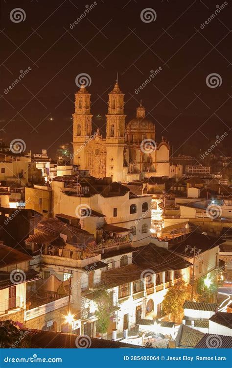 Night Aerial View Of Taxco Guerrero Mexico V Stock Photo Image Of