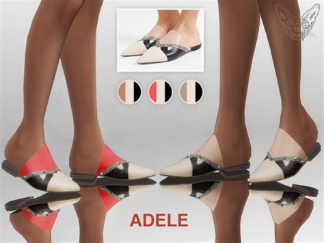 The Sims Resource Adele Studded Slippers By Feyona Sims 4 Downloads